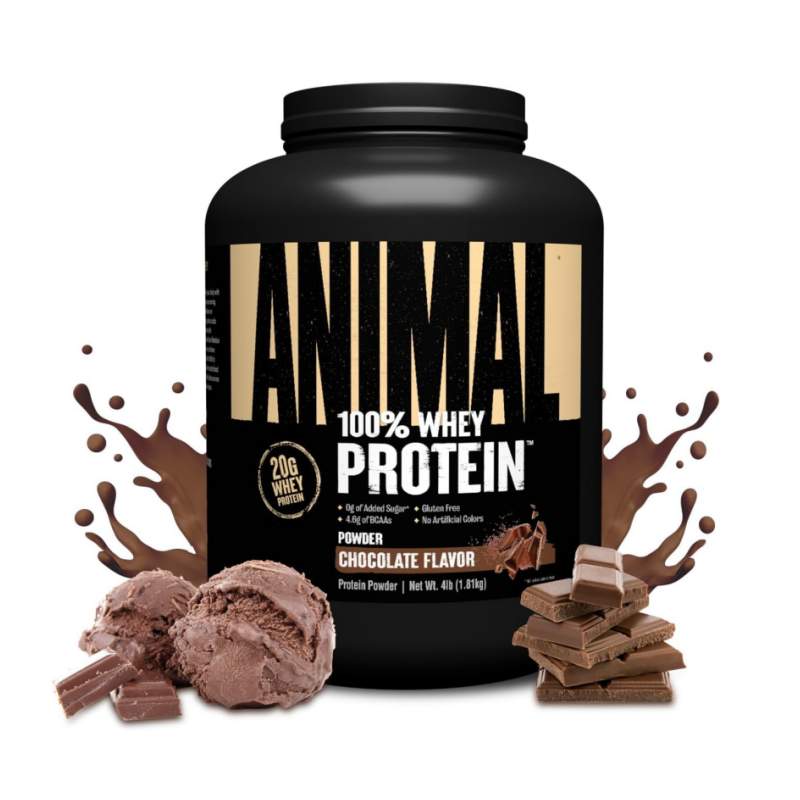 Animal 100% Whey Protein Powder – Chocolate, 4 lb