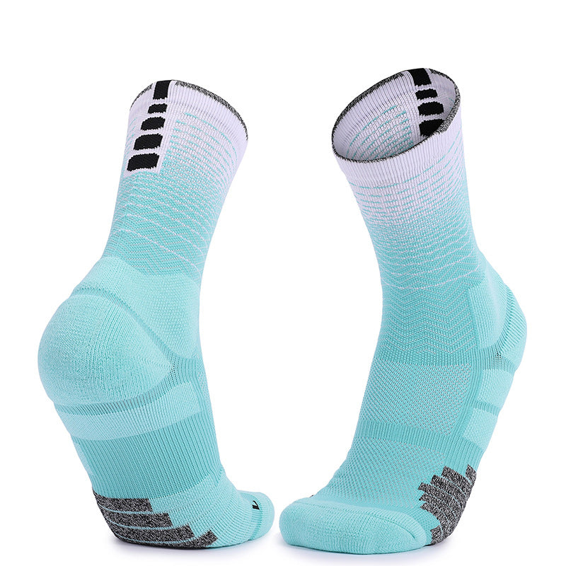 Elite High-Top Basketball Socks – Thick Cushioned Terry Sole, Anti-Slip Performance Crew Socks