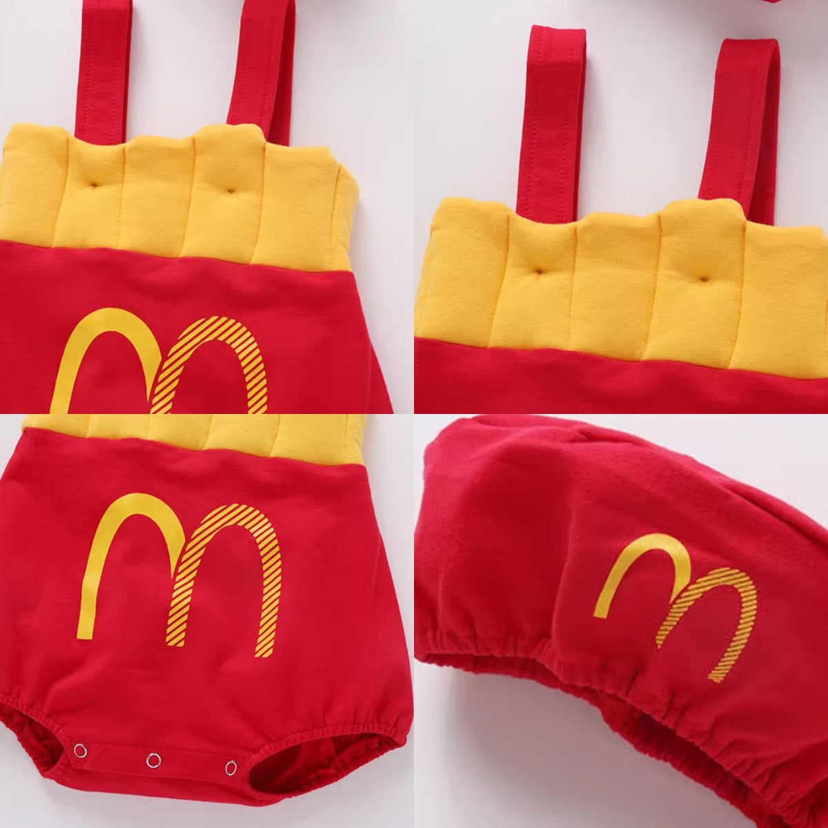 M-shaped baby bodysuit-4 set