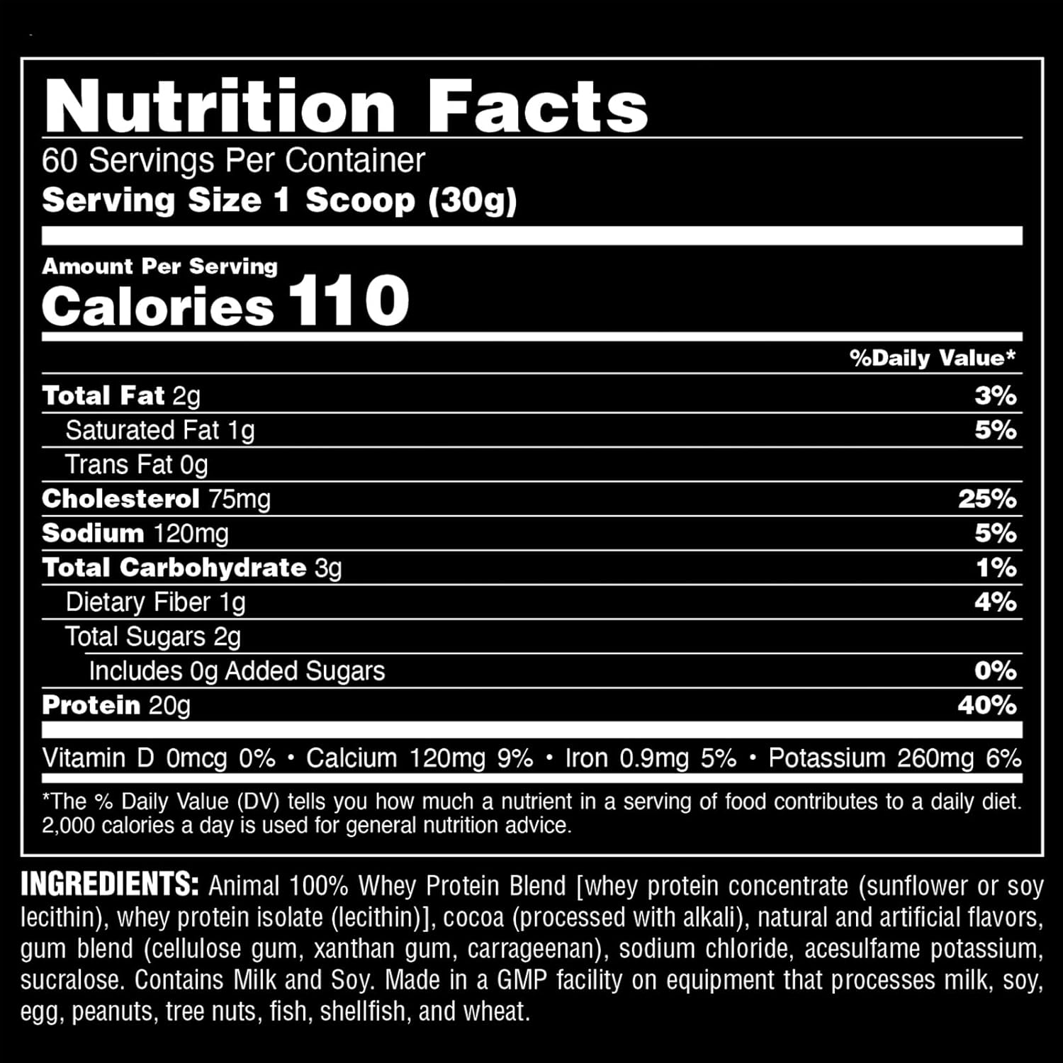 Animal 100% Whey Protein Powder – Chocolate, 4 lb