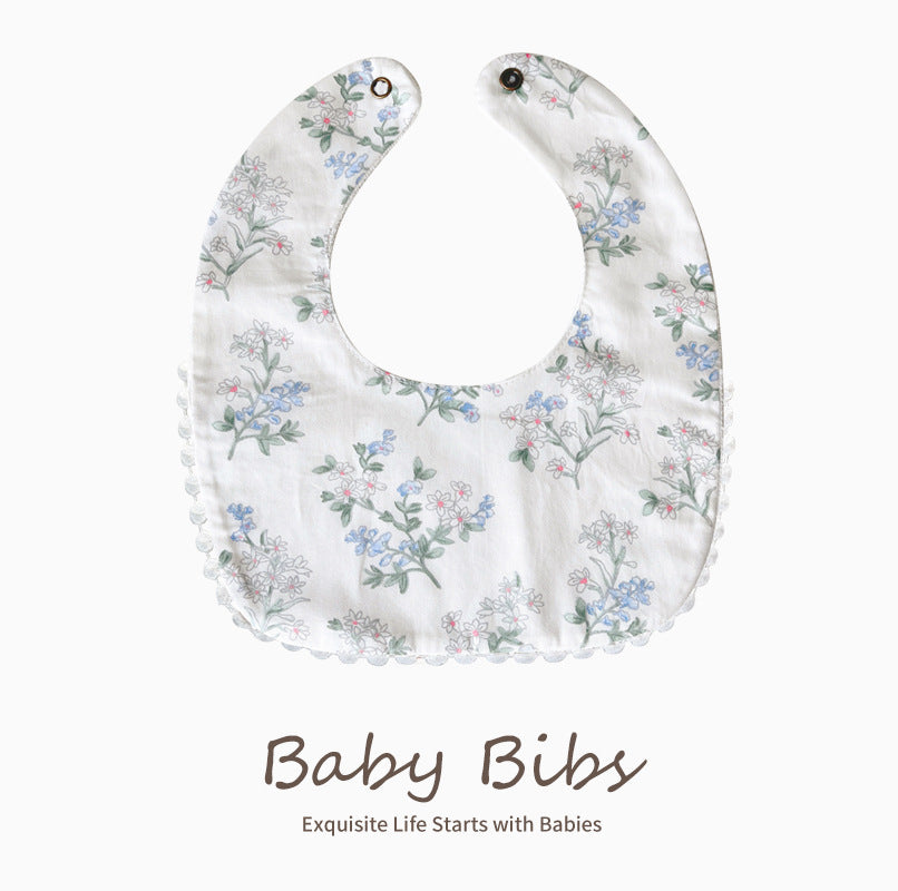 Baby Cotton Bibs 3-Pack: Soft Absorbent Drool Bibs for Infants & Toddlers