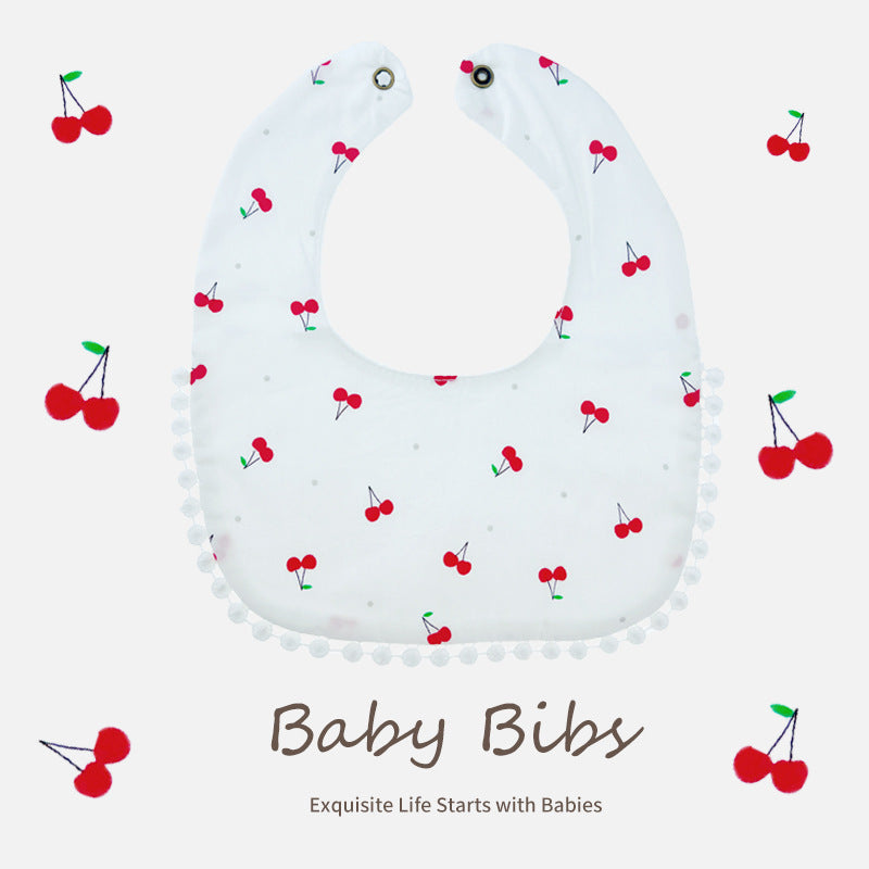 Baby Cotton Bibs 3-Pack: Soft Absorbent Drool Bibs for Infants & Toddlers