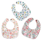 Baby Cotton Bibs 3-Pack: Soft Absorbent Drool Bibs for Infants & Toddlers