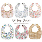 Baby Cotton Bibs 3-Pack: Soft Absorbent Drool Bibs for Infants & Toddlers