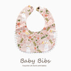 Baby Cotton Bibs 3-Pack: Soft Absorbent Drool Bibs for Infants & Toddlers
