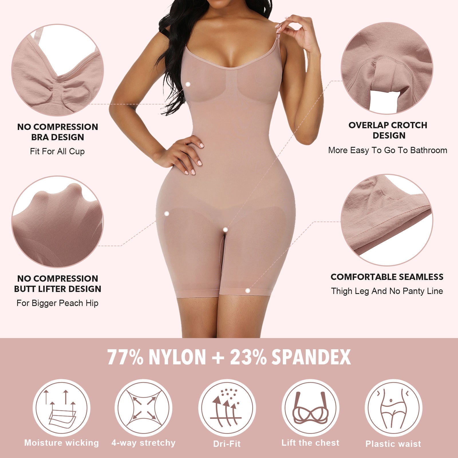 Sculpting Seamless Bodysuit - All-in-One Tummy Control & Lifting Shapewear for Women
