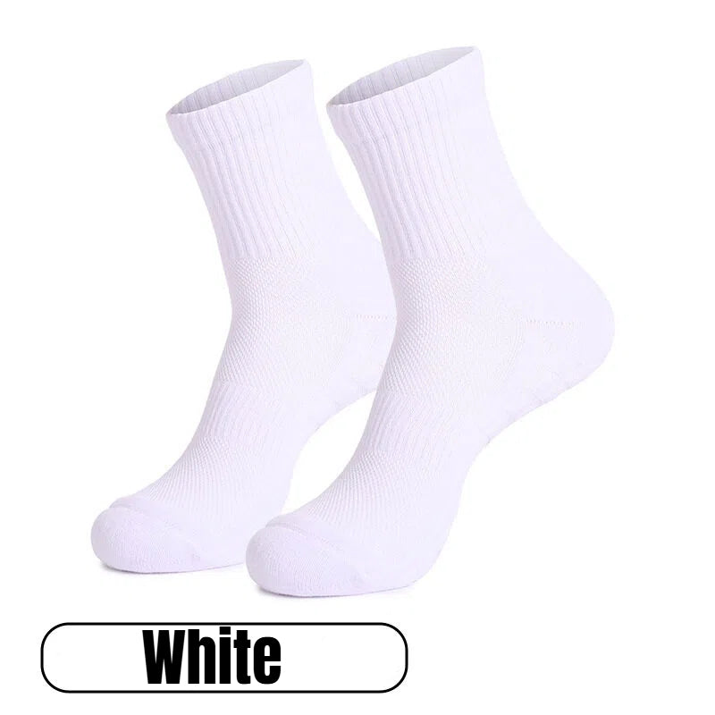 Damping Massage Sport Socks 1 Pairs- Cushioned Towel Bottom for Badminton, Running, Basketball | Low & Mid-Cut | Men & Women