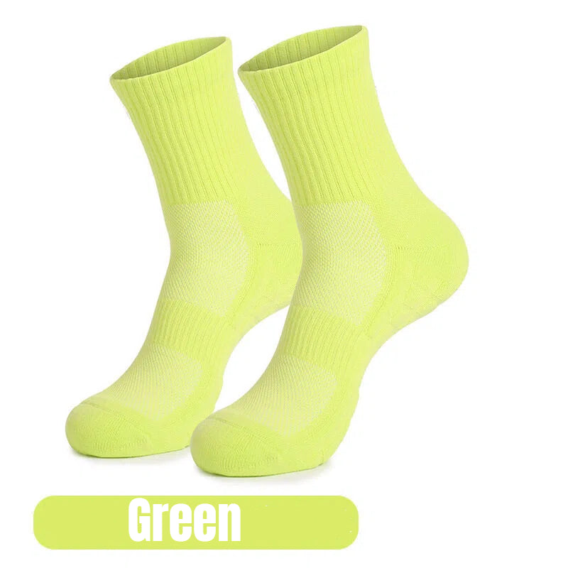 Damping Massage Sport Socks 1 Pairs- Cushioned Towel Bottom for Badminton, Running, Basketball | Low & Mid-Cut | Men & Women