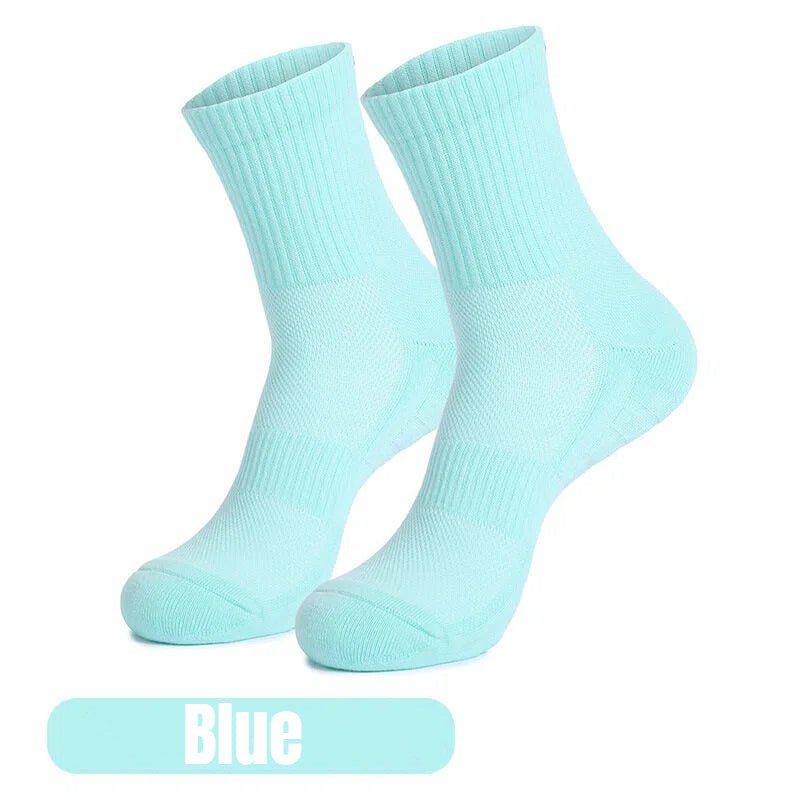 Damping Massage Sport Socks 1 Pairs- Cushioned Towel Bottom for Badminton, Running, Basketball | Low & Mid-Cut | Men & Women