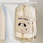 Hanging Space-Saving Garment Storage Bag with Compression Panel and Dust Cover