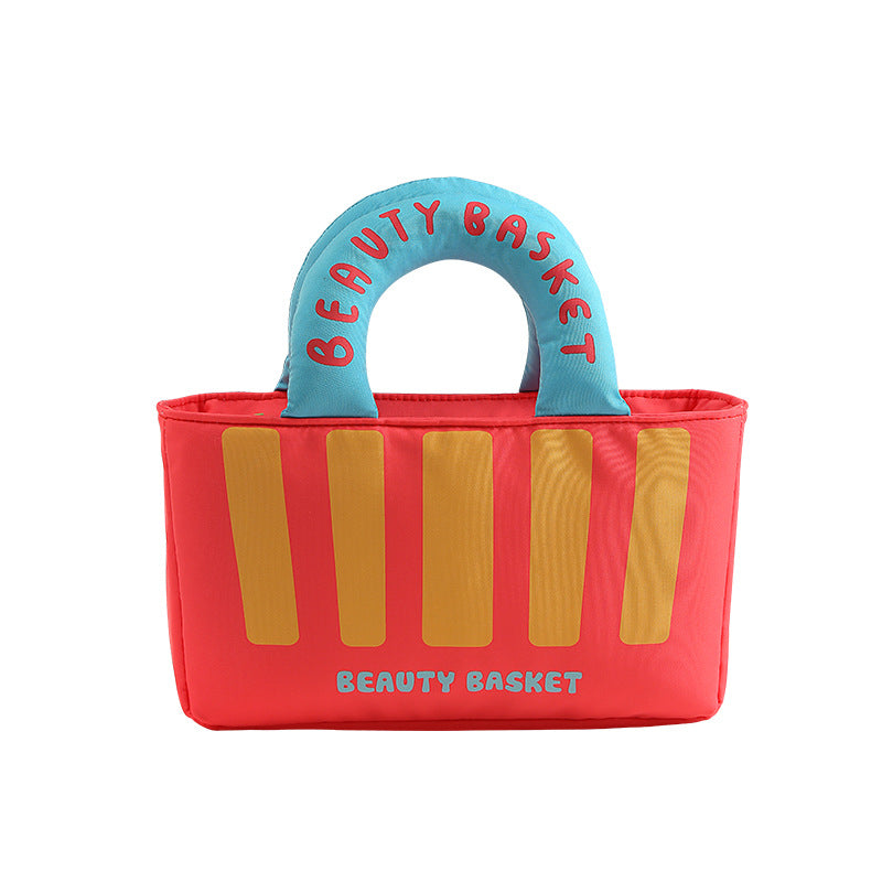 Cute Cartoon Makeup Bag Set – 3-Piece Large Capacity Portable Cosmetic & Toiletry Organizer with Handle