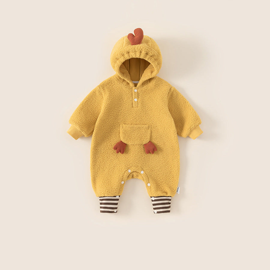 Cozy Duck Baby Crawling Suit Baby Yellow