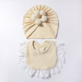 Baby Hat & Bib Set – Cute Floral Infant Beanie and Drool Bib 2-Piece Outfit for Newborns & Toddlers