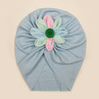 Baby Girls Turbans Headband Cap With Disc Flower Newborn Infant Toddlers Beanies Caps Hat