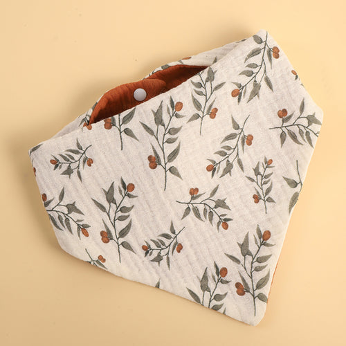 Baby Muslin Bibs Triangle Soft Cotton-5 pack