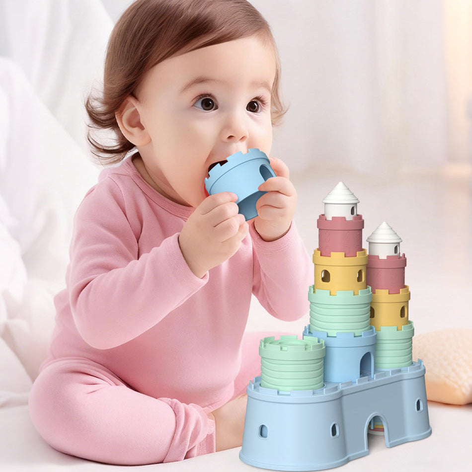 Color & Number Discovery Castle Blocks — Montessori-Inspired Stacking Toys for Toddlers 1-3 Years Old