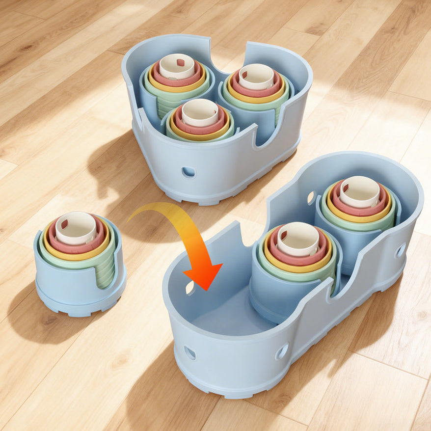 Color & Number Discovery Castle Blocks — Montessori-Inspired Stacking Toys for Toddlers 1-3 Years Old