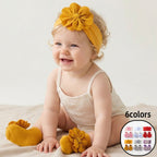 Baby Flower Headband & Socks Set – Soft Floral Newborn Hair Band and Baby Socks 2-Piece Outfit
