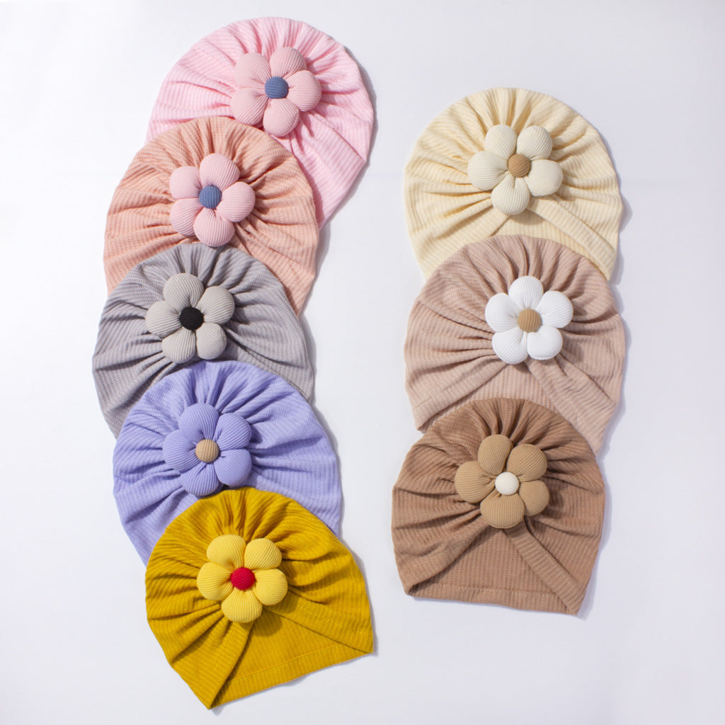 Baby Hat & Bib Set – Cute Floral Infant Beanie and Drool Bib 2-Piece Outfit for Newborns & Toddlers