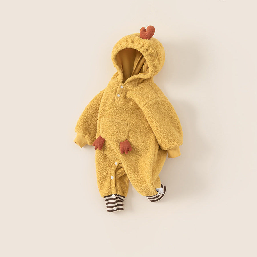 Cozy Duck Baby Crawling Suit Baby Yellow
