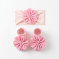 Baby Flower Headband & Socks Set – Soft Floral Newborn Hair Band and Baby Socks 2-Piece Outfit