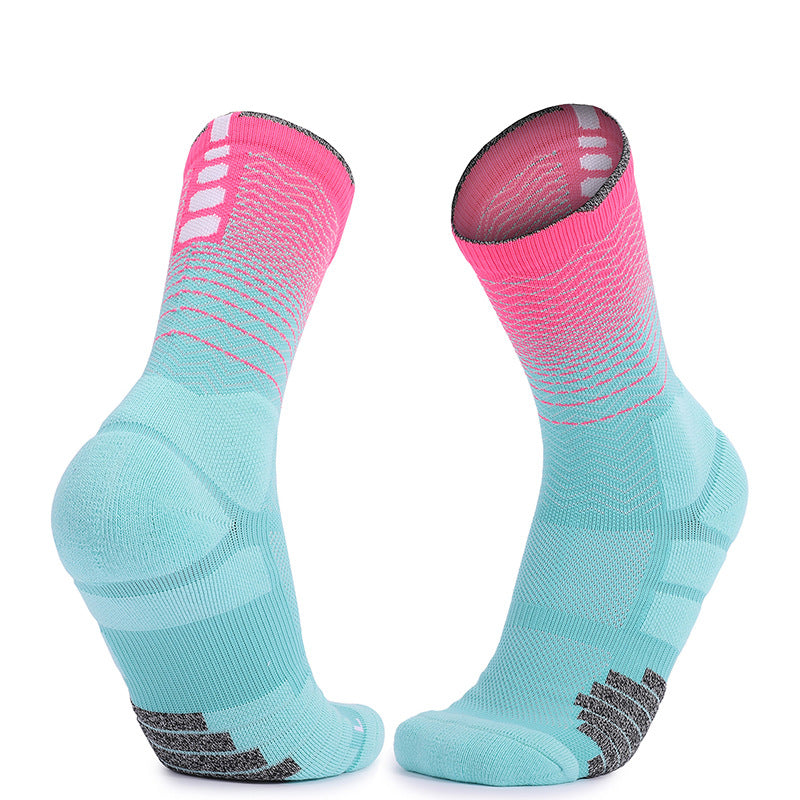 Elite High-Top Basketball Socks – Thick Cushioned Terry Sole, Anti-Slip Performance Crew Socks