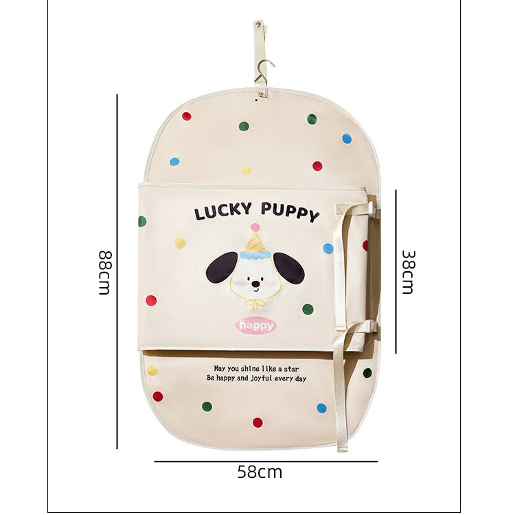 Hanging Space-Saving Garment Storage Bag with Compression Panel and Dust Cover