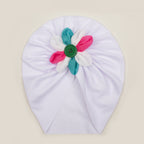 Baby Girls Turbans Headband Cap With Disc Flower Newborn Infant Toddlers Beanies Caps Hat