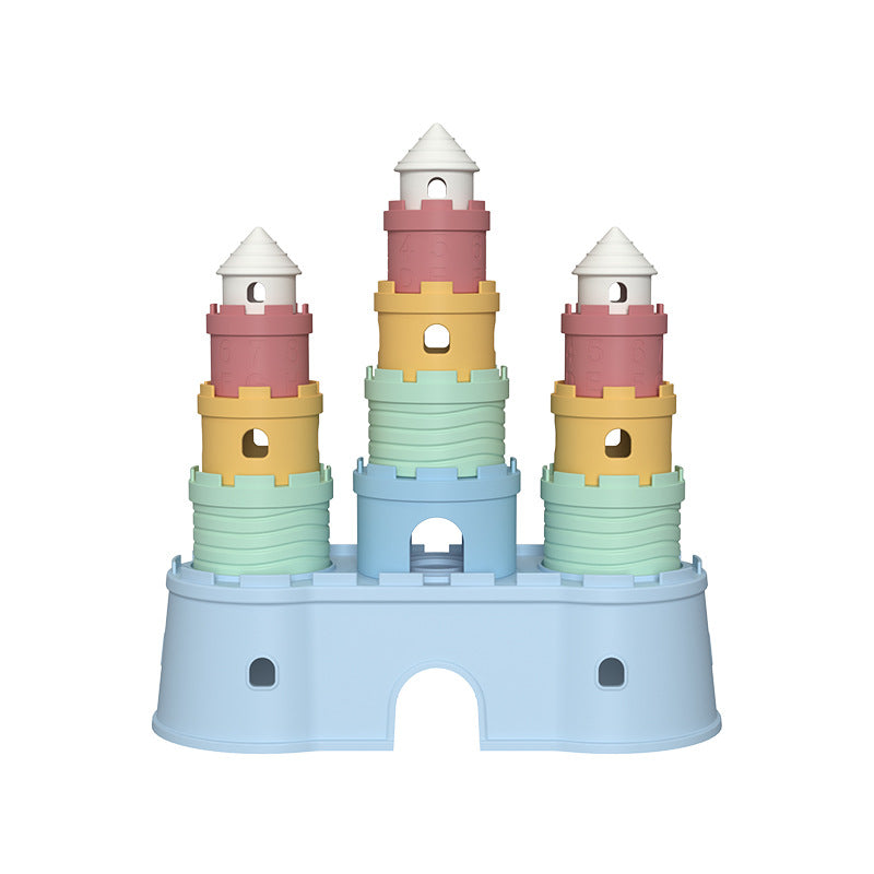 Color & Number Discovery Castle Blocks — Montessori-Inspired Stacking Toys for Toddlers 1-3 Years Old