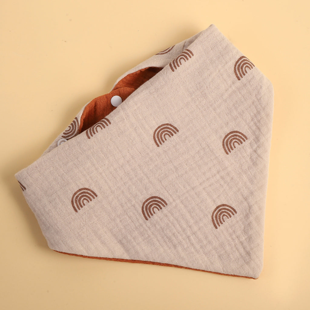 Baby Muslin Bibs Triangle Soft Cotton-5 pack