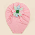 Baby Girls Turbans Headband Cap With Disc Flower Newborn Infant Toddlers Beanies Caps Hat