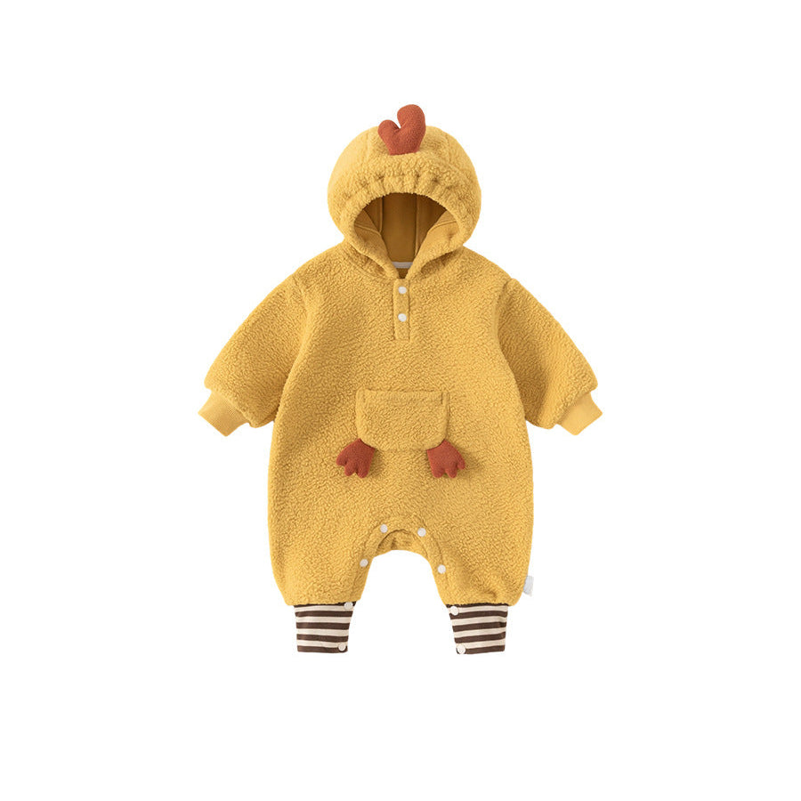 Cozy Duck Baby Crawling Suit Baby Yellow