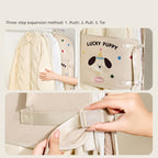 Hanging Space-Saving Garment Storage Bag with Compression Panel and Dust Cover