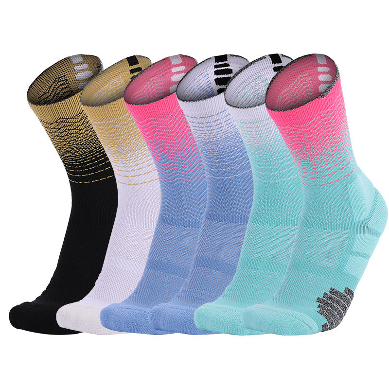 Elite High-Top Basketball Socks – Thick Cushioned Terry Sole, Anti-Slip Performance Crew Socks