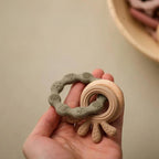 Baby Silicone Teether Ring BPA Free Rattles Bracelet-Blind Box 2 Pack