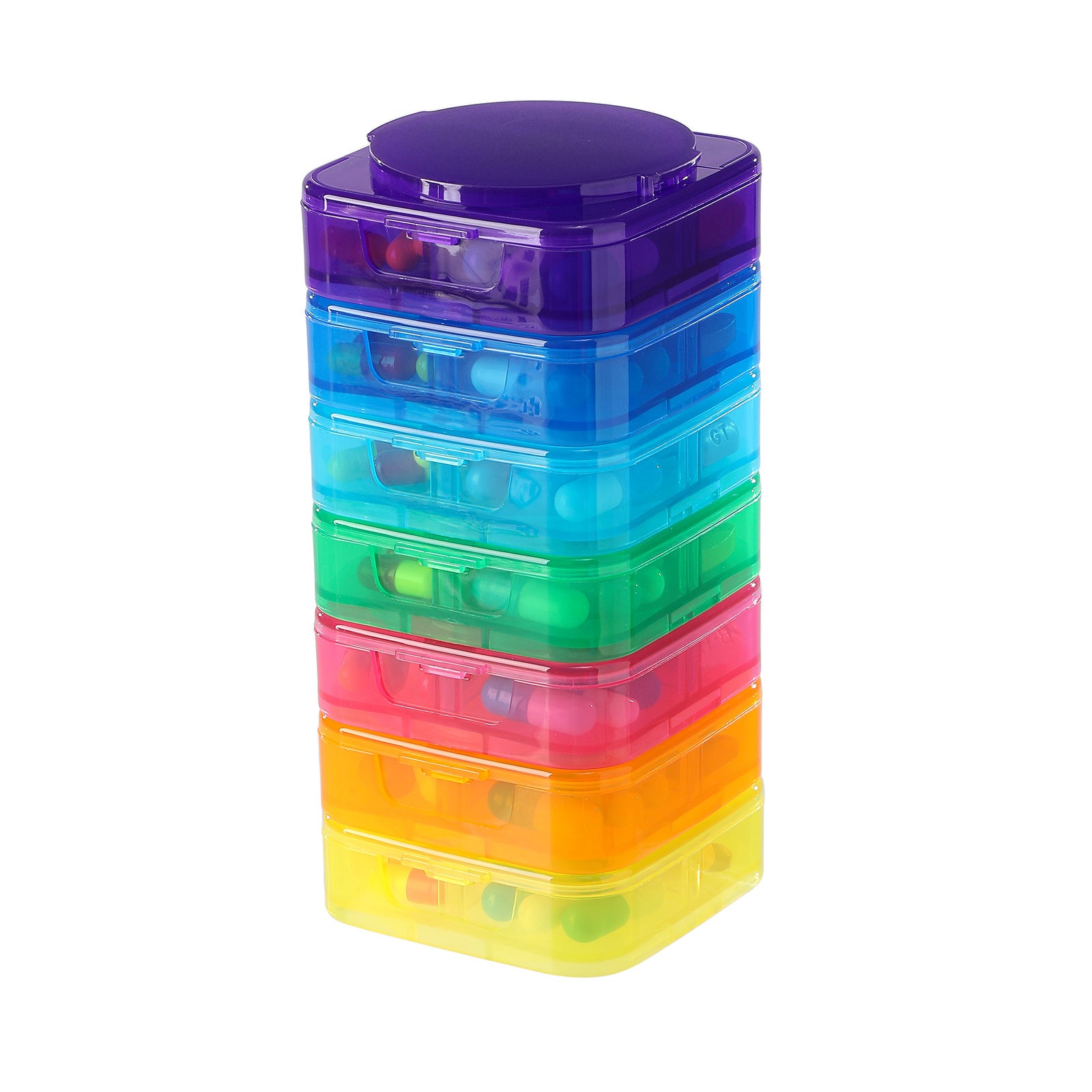 7-Day Weekly Pill Organizer – Detachable Portable Pill Box for Travel & Daily Use