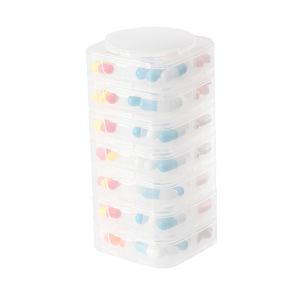 7-Day Weekly Pill Organizer – Detachable Portable Pill Box for Travel & Daily Use