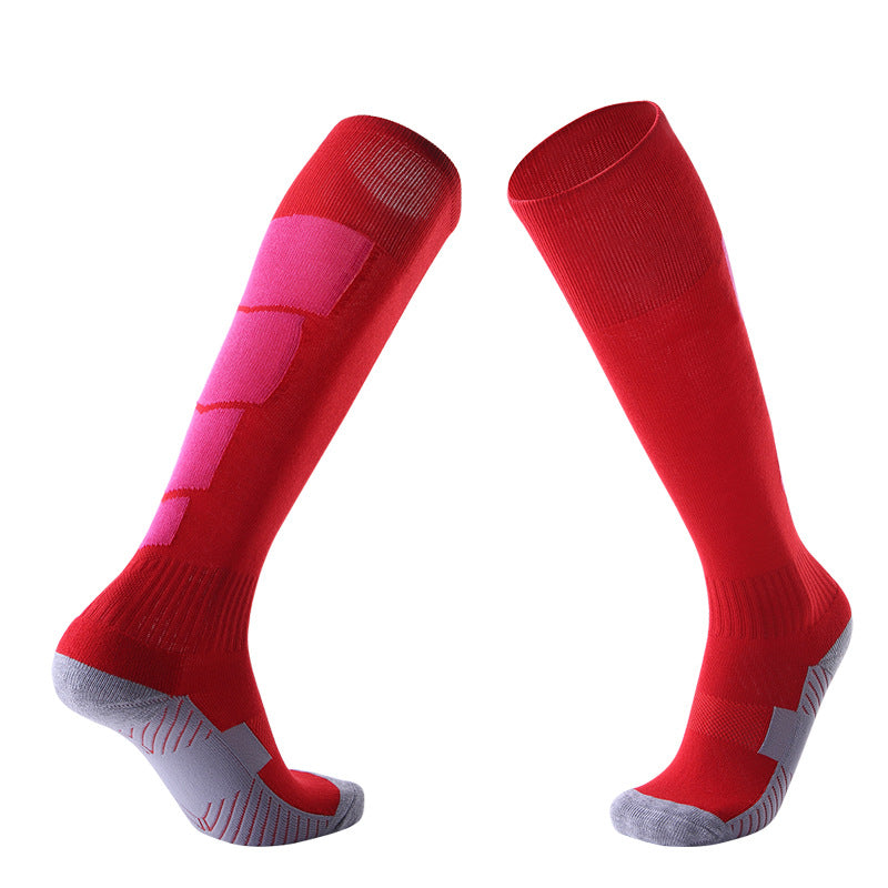 Professional Over-The-Knee Soccer Socks – Thick Cushioned, Sweat-Wicking, Anti-Slip & Shock-Absorbing Football Socks for Adults