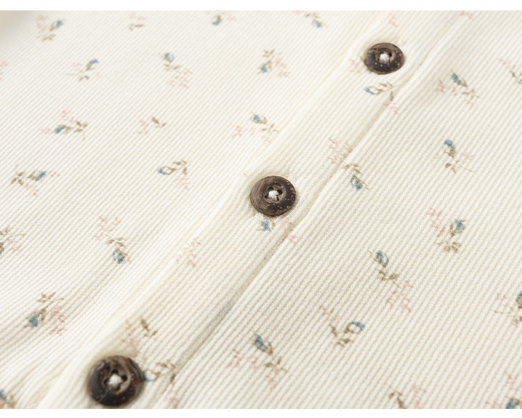 Ruffled Crew Neck Long Sleeve