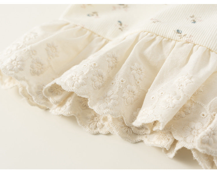 Ruffled Crew Neck Long Sleeve