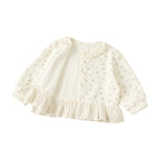 Ruffled Crew Neck Long Sleeve