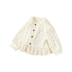 Ruffled Crew Neck Long Sleeve