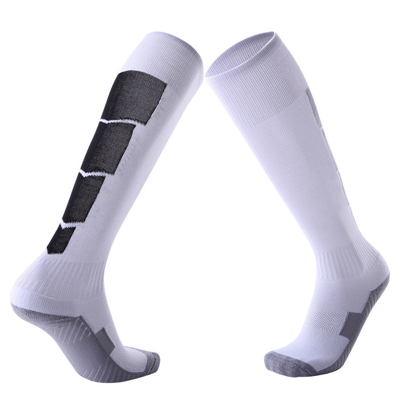 Professional Over-The-Knee Soccer Socks – Thick Cushioned, Sweat-Wicking, Anti-Slip & Shock-Absorbing Football Socks for Adults