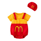 M-shaped baby bodysuit-4 set