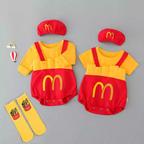 M-shaped baby bodysuit-4 set