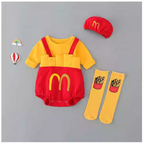 M-shaped baby bodysuit-4 set