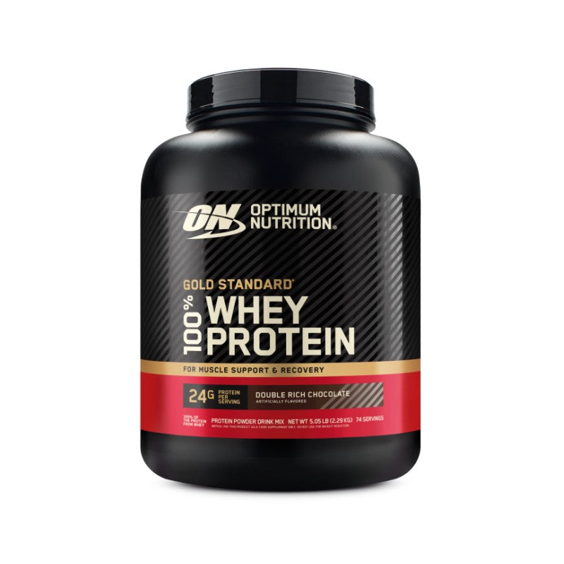 Optimum Nutrition Gold Standard 100% Whey Protein Powder, Double Rich Chocolate, 5 Pound
